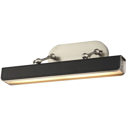 Valise Picture 18 watt 22 inch Aged Nickel Picture Light Wall Light in Aged Nickel / Tuxedo Leather